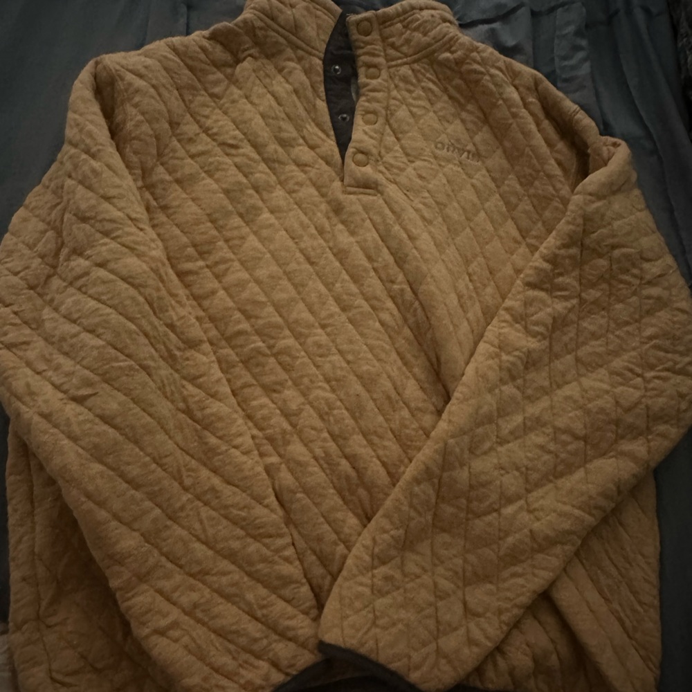 Orvis Men's Beige Quilted Puffer Jacket